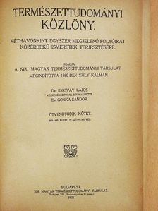 Andriska V. - Természettudományi Közlöny 1923. január-december/Pótfüzetek a Természettudományi Közlönyhöz 1923. január-december [antikvár]