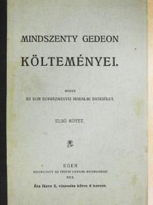 Mindszenty Gedeon - Mindszenty Gedeon költeményei I. [antikvár]