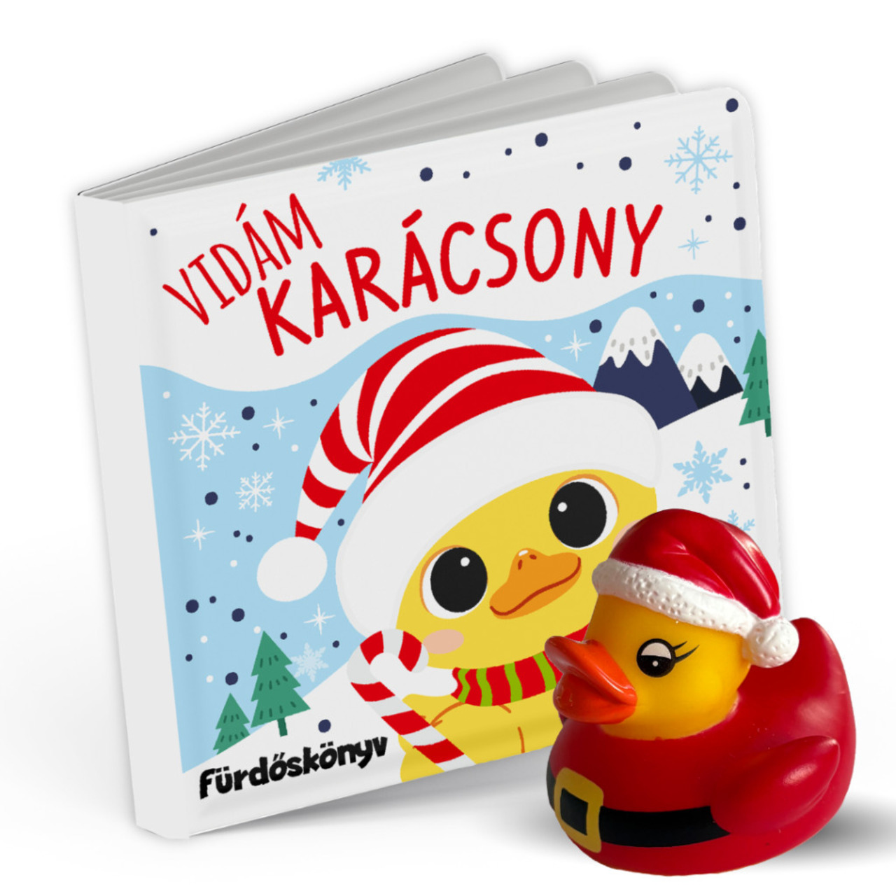 Vidám karácsony fürdőskönyv játék figurával