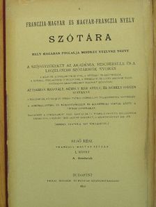 Franczia-magyar és magyar-franczia nyelv szótára I. (töredék) [antikvár]