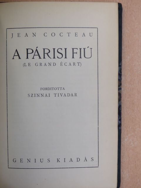 Jean Cocteau - A párisi fiú [antikvár]