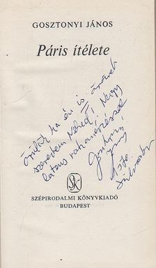 Gosztonyi János - Páris ítélete (dedikált) [antikvár]