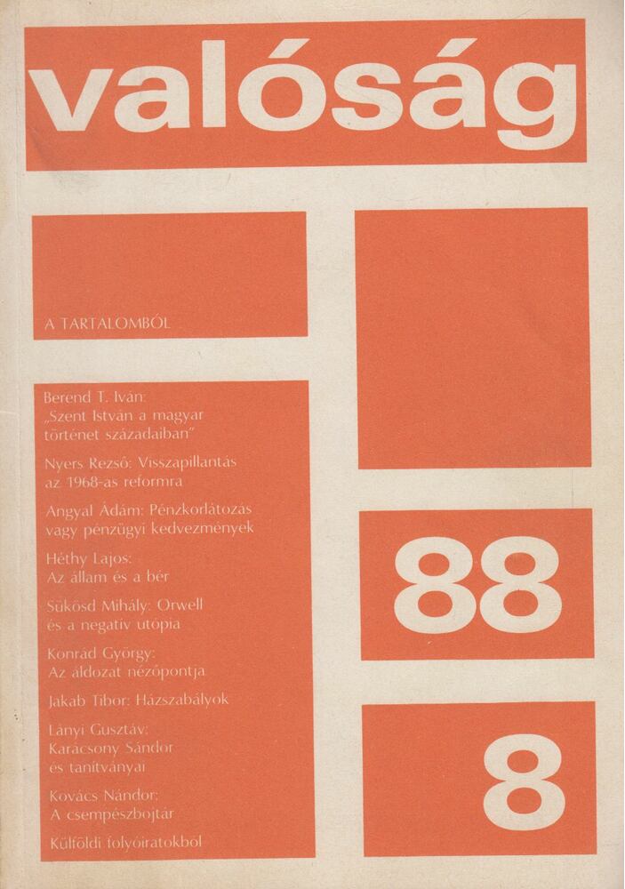 Kőrösi József - Valóság 1988/8. [antikvár]