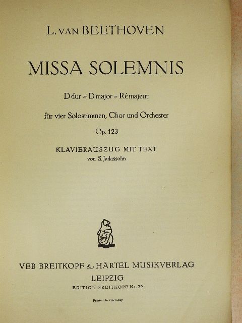 Ludwig van Beethoven - Missa Solemnis [antikvár]
