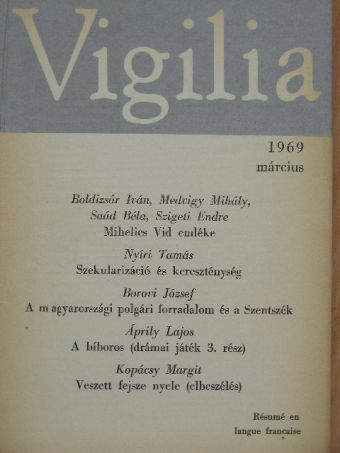 Bittei Lajos - Vigilia 1969. március [antikvár]