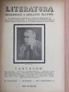 Márai Sándor - Literatura 1934. februárius 15. [antikvár]