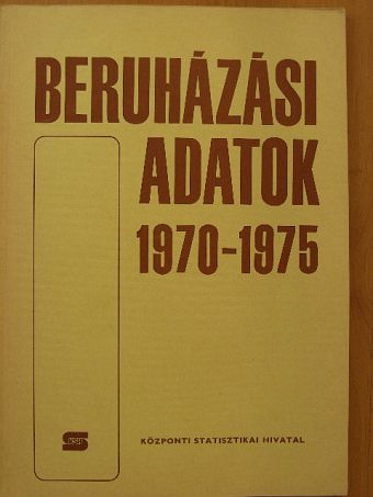 Beruházási adatok 1970-1975 [antikvár]