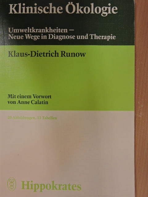 Klaus-Dietrich Runow - Klinische Ökologie [antikvár]