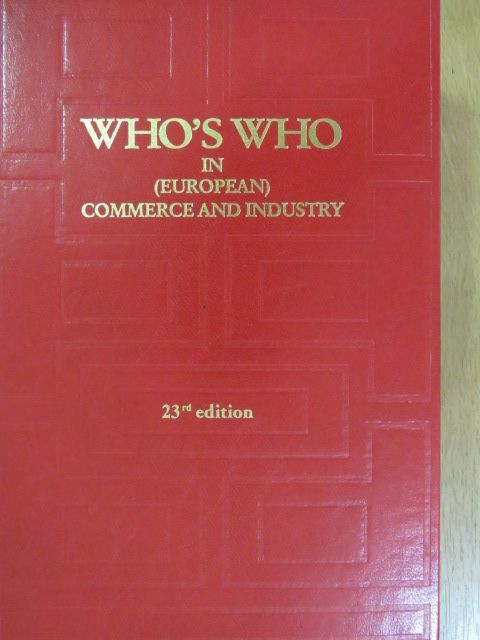 Who's Who in (European) Commerce and Industry 2009 [antikvár]