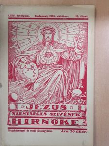 Dr. Erdey Ferenc - Jézus Szentséges Szivének Hirnöke 1930. október [antikvár]