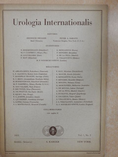 C. Franksson - Urologia Internationalis 2/1955 [antikvár]