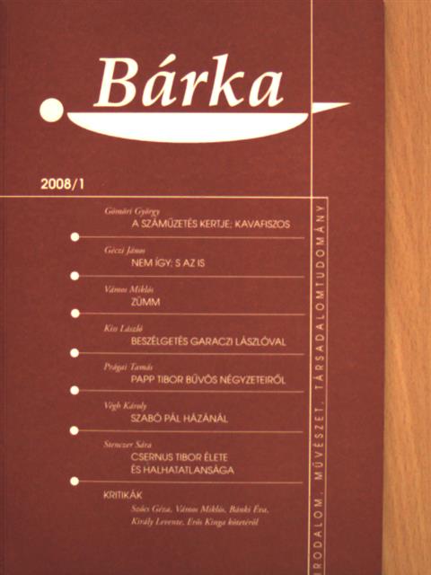 Csehy Zoltán - Bárka 2008/1 [antikvár]