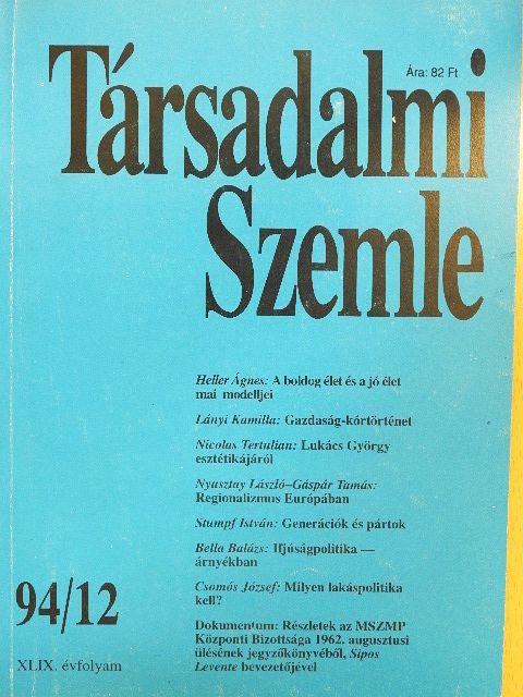 Csomós József - Társadalmi Szemle 1994. december [antikvár]