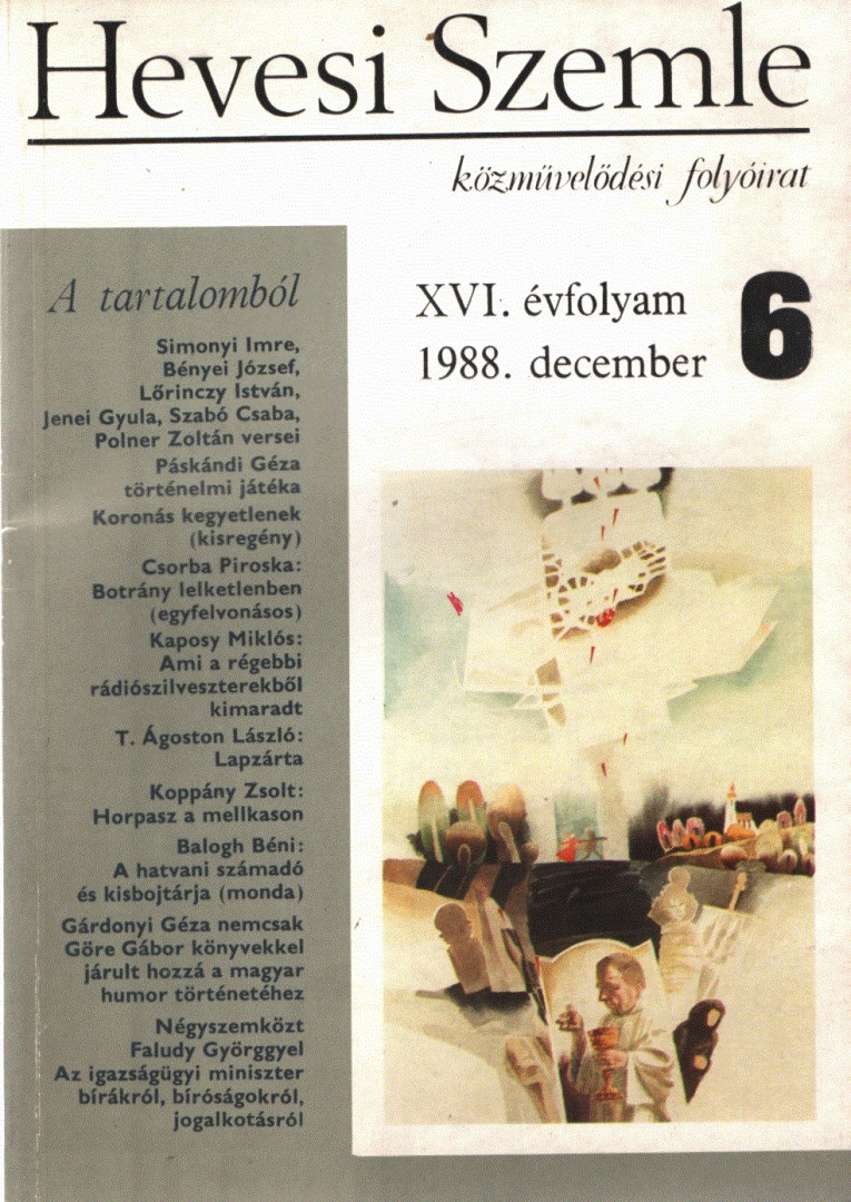 PÉCSI ISTVÁN - Hevesi Szemle 1988/6 [antikvár]