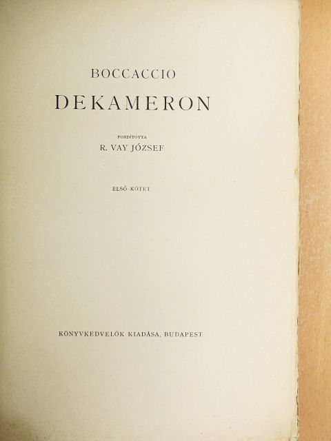 Giovanni Boccaccio - Dekameron I-III. [antikvár]