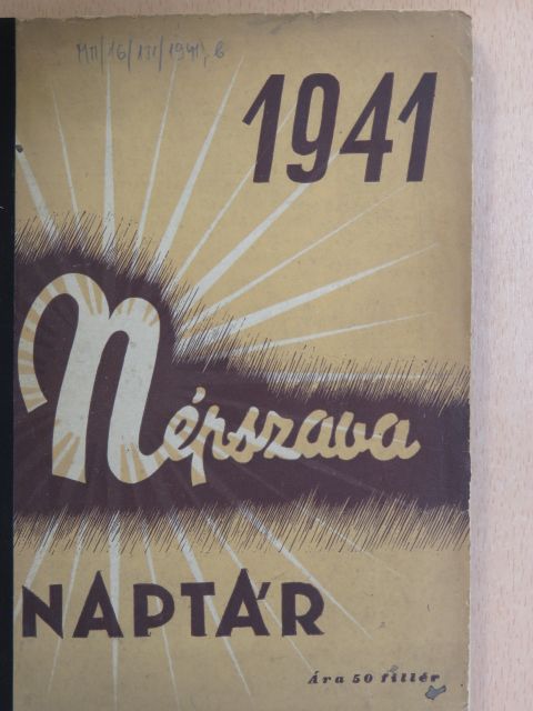 Népszava naptár 1941. [antikvár]