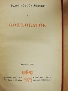Báró Eötvös József - Gondolatok [antikvár]