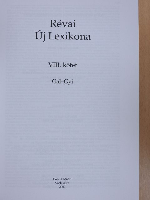 Révai új lexikona 8. (töredék) [antikvár]