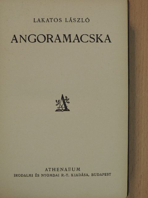 Lakatos László - Angoramacska [antikvár]
