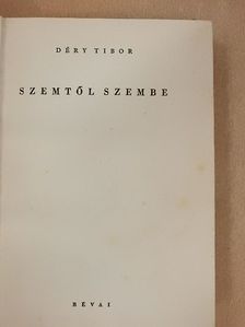 Déry Tibor - Szemtől szembe [antikvár]