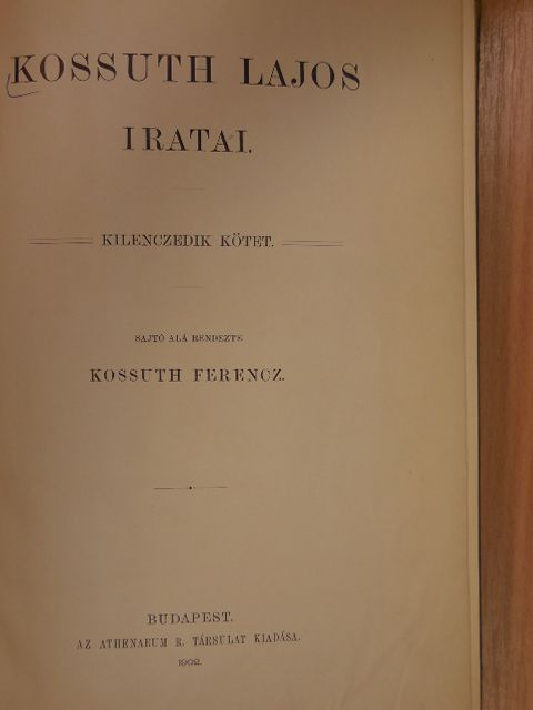 Kossuth Lajos - Kossuth Lajos iratai IX. [antikvár]
