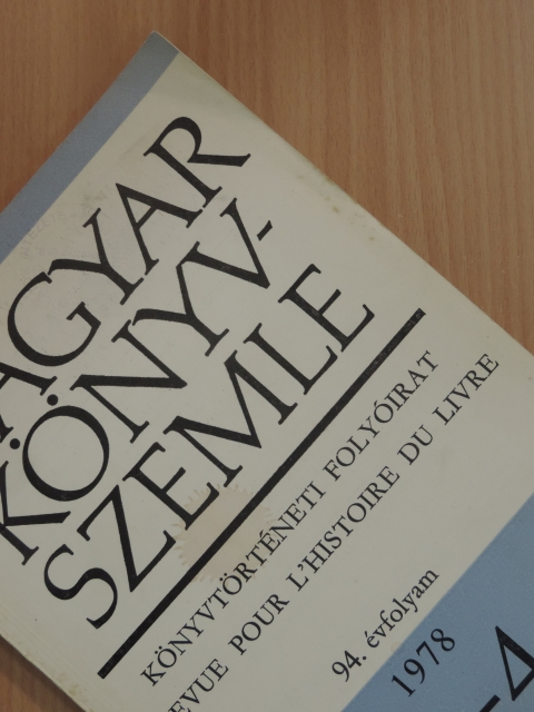 B. Juhász Erzsébet - Magyar Könyvszemle 1978/3-4. [antikvár]