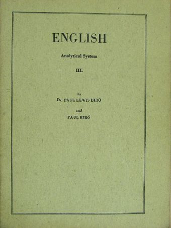 Dr. Bíró Lajos Pál - English III. [antikvár]