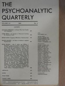 Leonard Shengold - The Psychoanalytic Quarterly 1984/4. [antikvár]