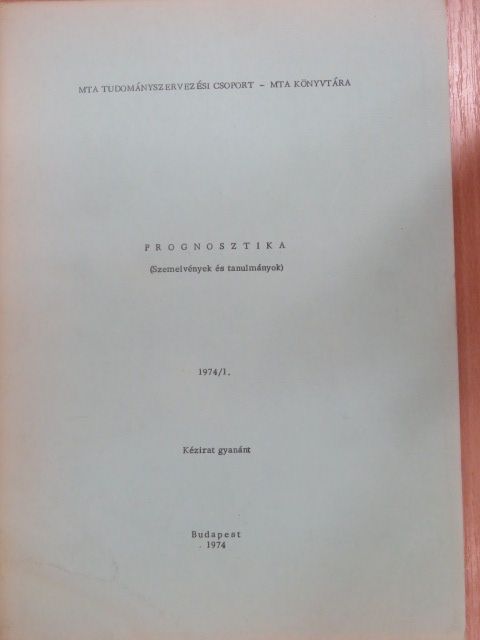 George Teeling-Smith - Prognosztika 1974/1. [antikvár]