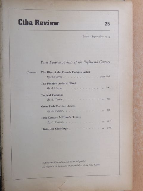 A. Varron - Ciba review 1939-1940/25-36. [antikvár]