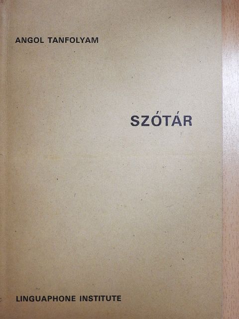 Angol tanfolyam - Szótár [antikvár]