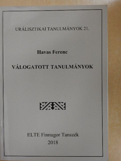 Havas Ferenc - Válogatott tanulmányok [antikvár]