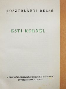 Kosztolányi Dezső - Esti Kornél [antikvár]
