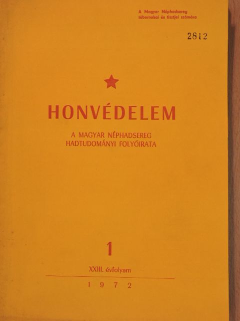Balázs György - Honvédelem 1972/1. [antikvár]