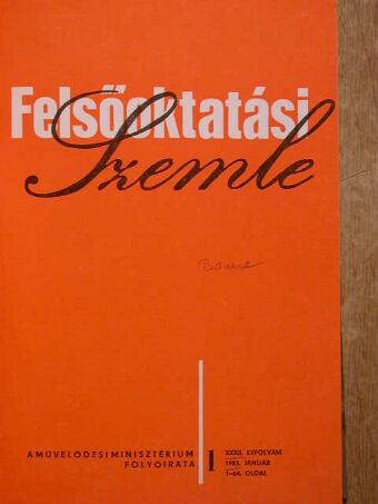 B. Lőrinczy Éva - Felsőoktatási Szemle 1983 január-december [antikvár]