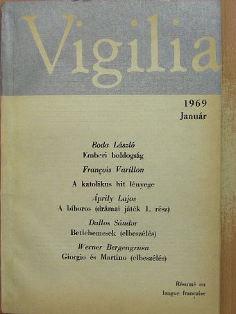 Áprily Lajos - Vigilia 1969. január [antikvár]