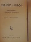 Sebestyén Károly - Munkák és napok [antikvár]