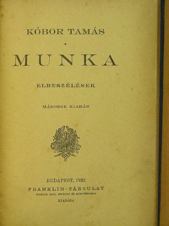 Kóbor Tamás - Munka [antikvár]