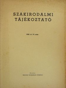 Szakirodalmi tájékoztató 1969/10. [antikvár]