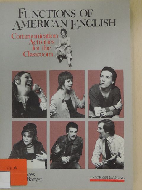 C. von Baeyer - Functions of American English - Teacher's Manual [antikvár]