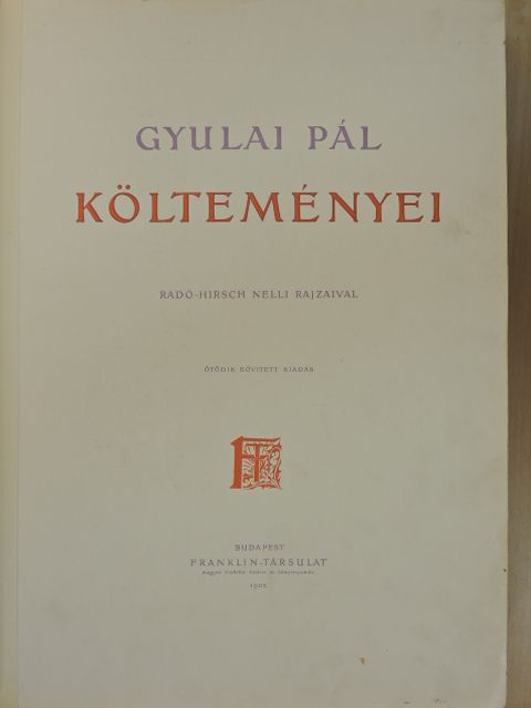 Gyulai Pál - Gyulai Pál költeményei [antikvár]