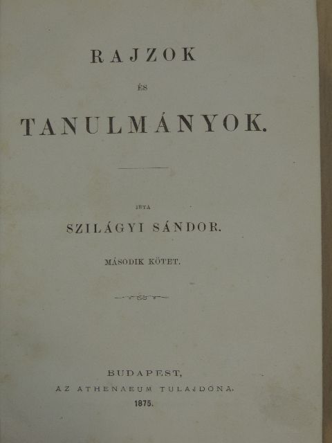 Szilágyi Sándor - Rajzok és tanulmányok II. (töredék) [antikvár]