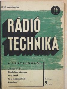 Molnár János - Rádió Technika 1938. szeptember [antikvár]