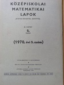 Siklósi István - Középiskolai matematikai lapok 1970/5. [antikvár]