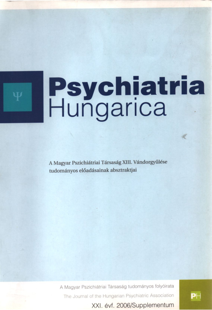 Túry Ferenc, Ostorharics-Horváth György - Psychiatria Hungarica XXI. évfolyam 2006. [antikvár]