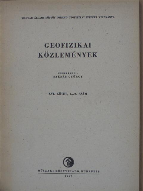 Ádám Antal - Geofizikai Közlemények 1967/1-2. [antikvár]