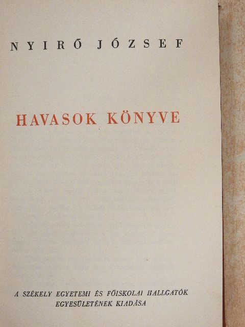 Nyirő József - Havasok könyve [antikvár]