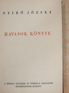 Nyirő József - Havasok könyve [antikvár]