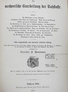 Die mechanische Bearbeitung der Rohstoffe (gótbetűs) [antikvár]