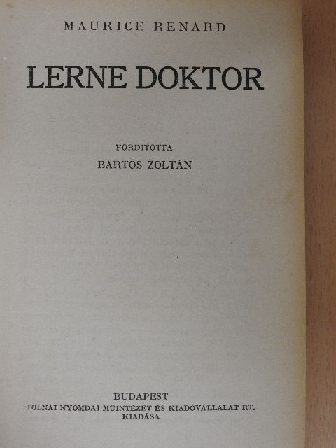 Maurice Renard - Lerne doktor [antikvár]